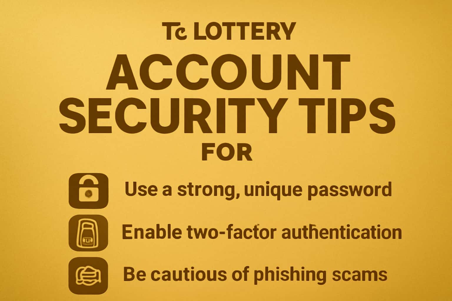 An informative illustration showcasing security measures for Tc Lottery accounts.