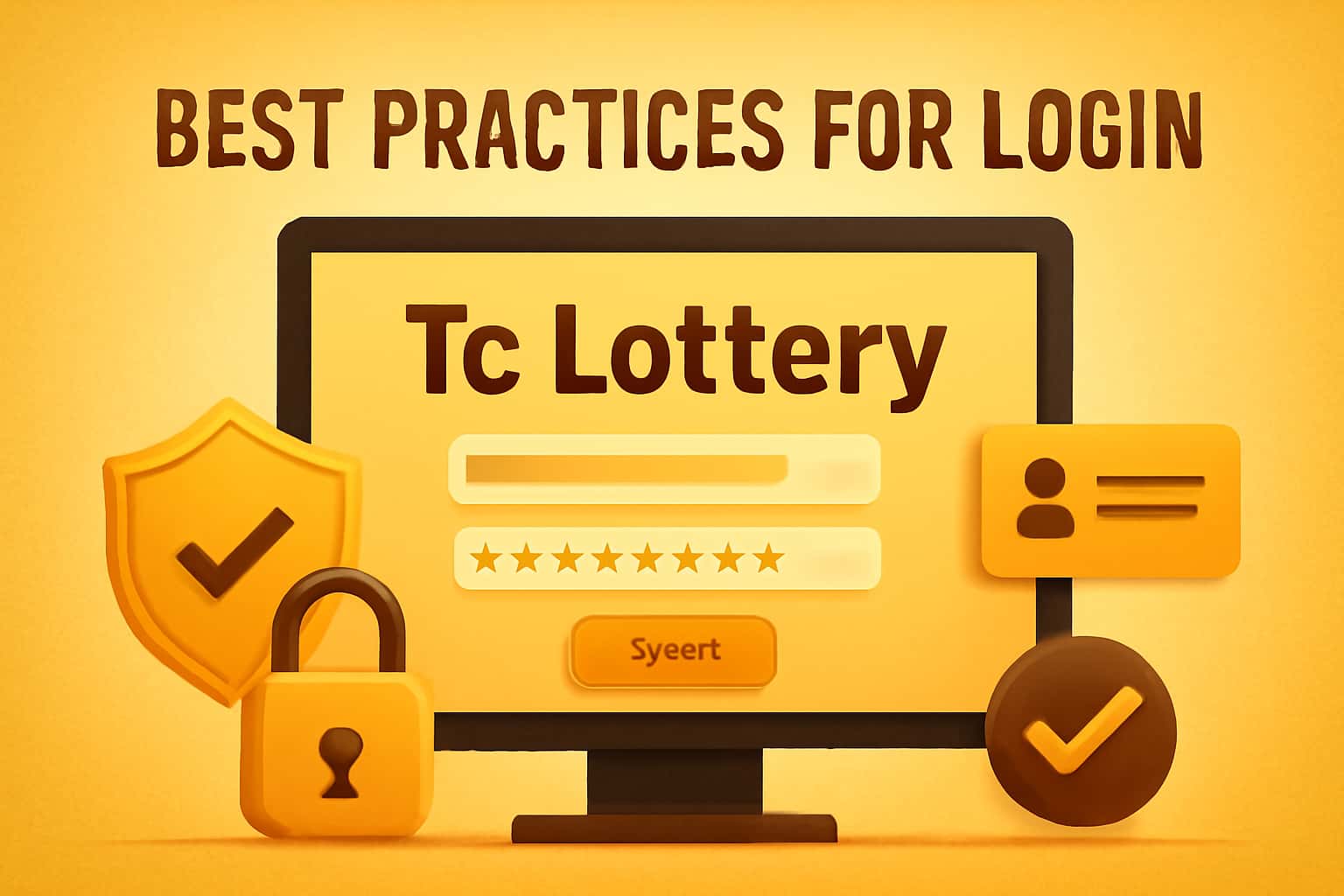 An informative scene depicting best practices for logging into Tc Lottery accounts with clean design.