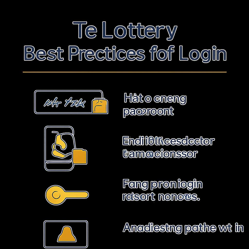 An educational illustration highlighting key practices for secure Tc Lottery login.