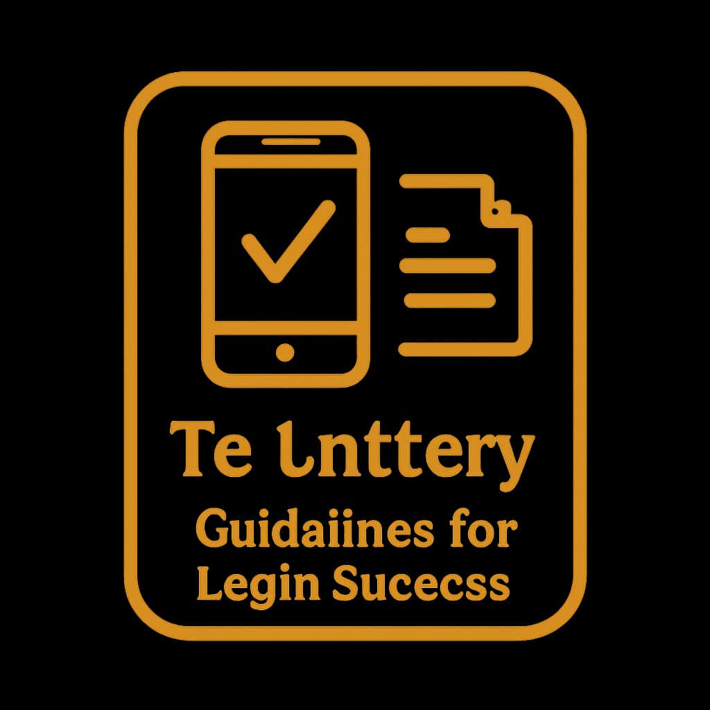 An icon representing guidelines for Tc Lottery login success.