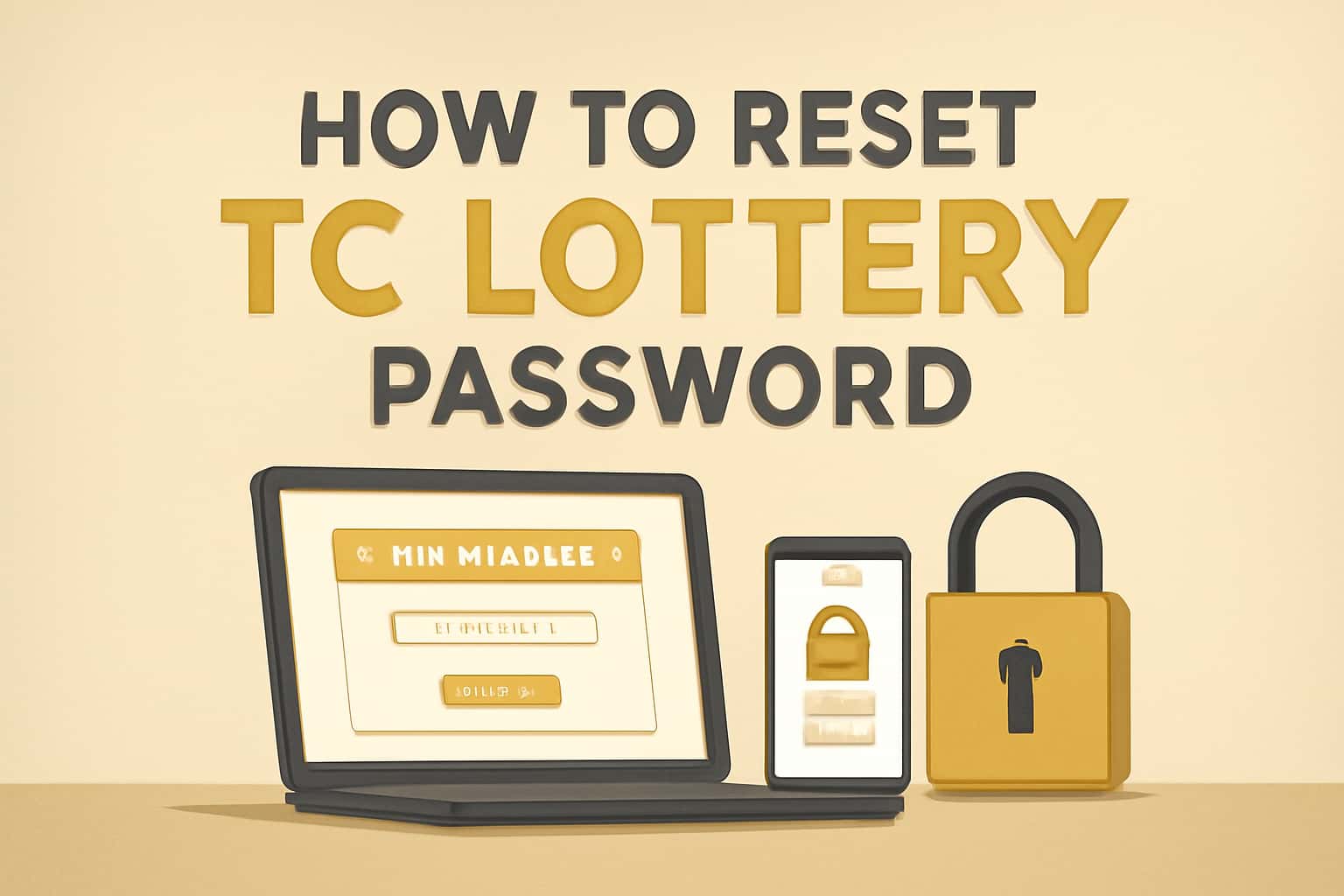 A visual representation of the process to reset the Tc Lottery password, showcasing secure technology.