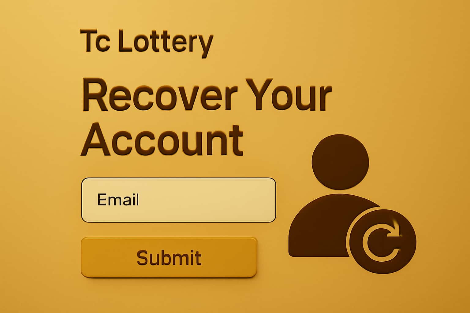 A tech-inspired visual representation of recovering a Tc Lottery account.