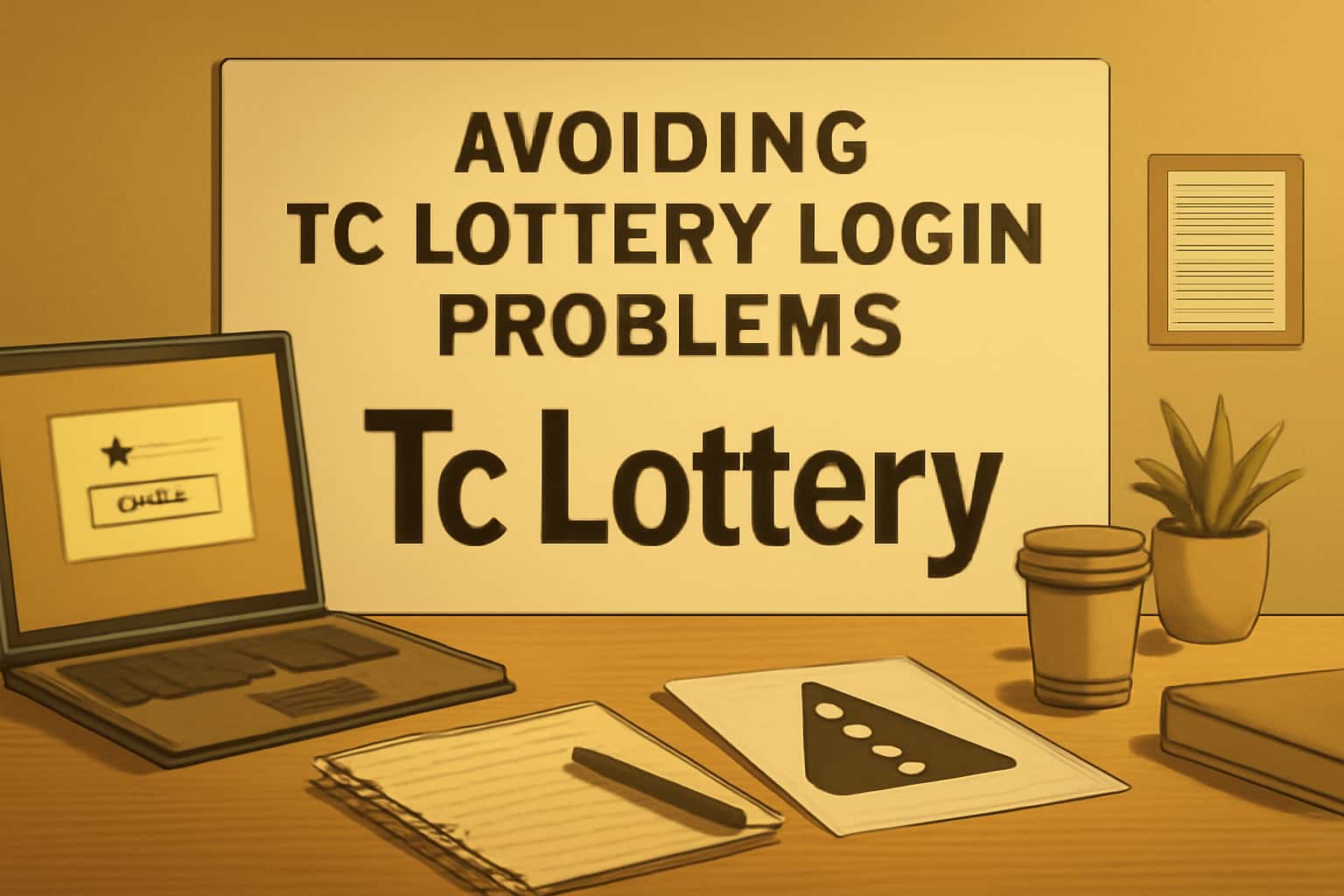 An informative graphic representing strategies for avoiding Tc Lottery login issues.