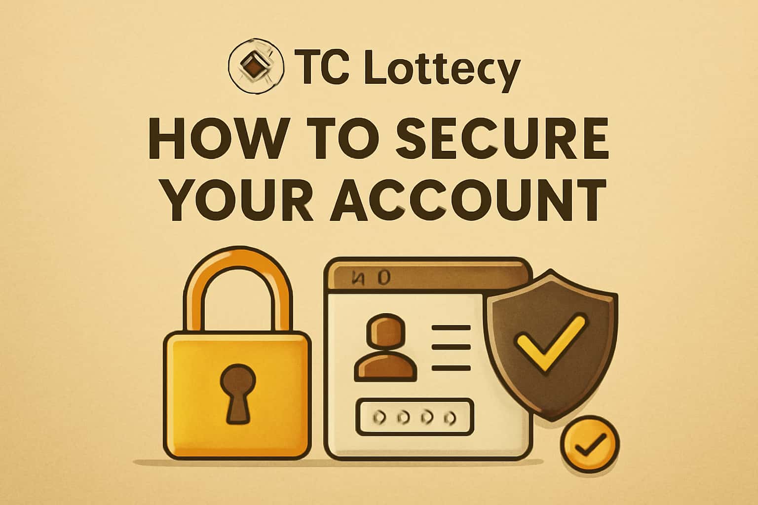 An informative visual representation related to securing your Tc Lottery account.