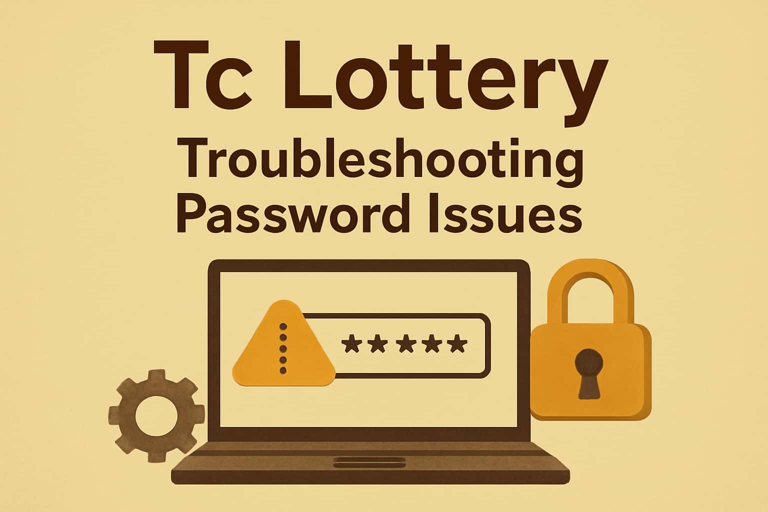Informative scene depicting troubleshooting Tc Lottery password issues with emphasis on clarity.