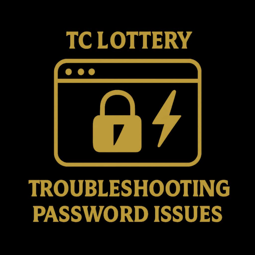 Icon representing password troubleshooting for Tc Lottery.